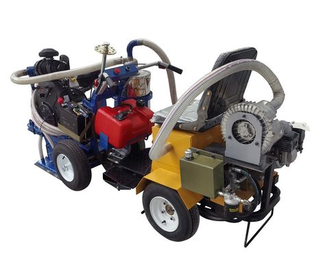 PCD 밀링 헤드 도로 라인 마크 제거 기계 35HP 공기 냉각 가솔린 엔진과 흡입